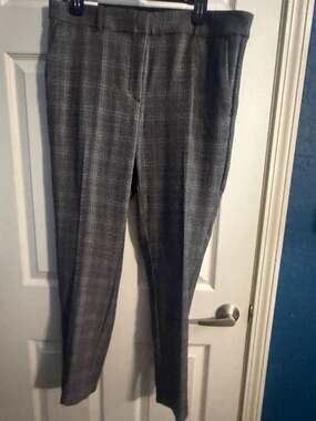 H&M Plaid Ankle Length Slacks Regular Waist US 16